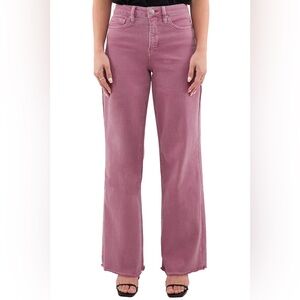 RFM Chloe Wide Leg Straight Fray Hem Jean